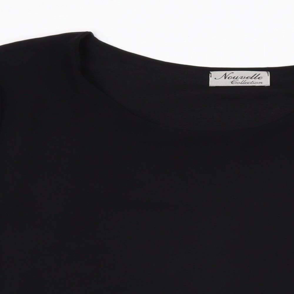 Womens UK Size 16 Nouvelle Black Basic Blouse