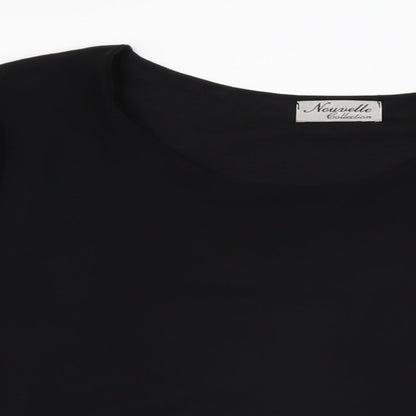 Womens UK Size 16 Nouvelle Black Basic Blouse