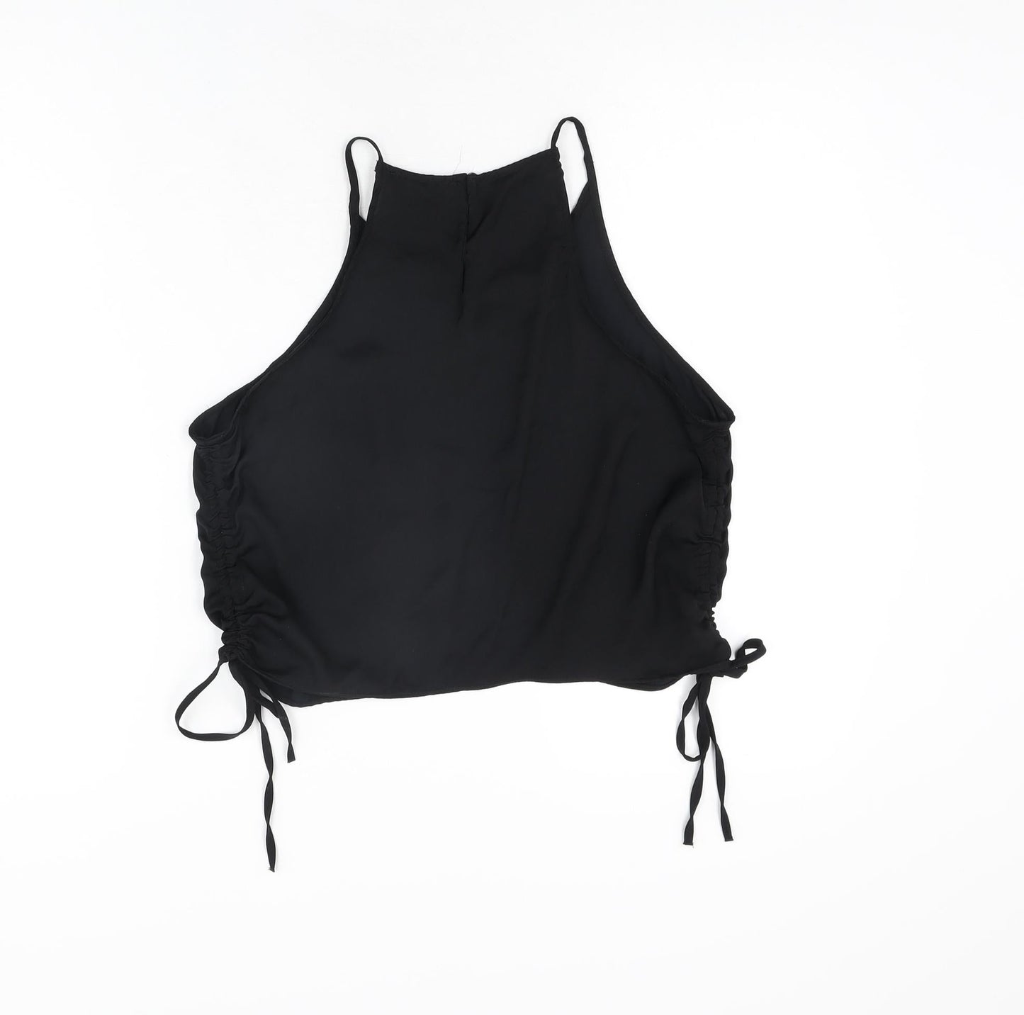 Womens UK Size M Zara Black Basic T-Shirt