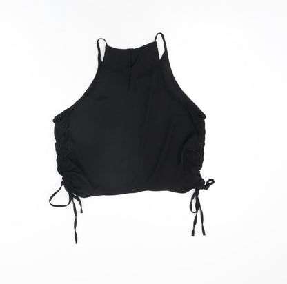Womens UK Size M Zara Black Basic T-Shirt