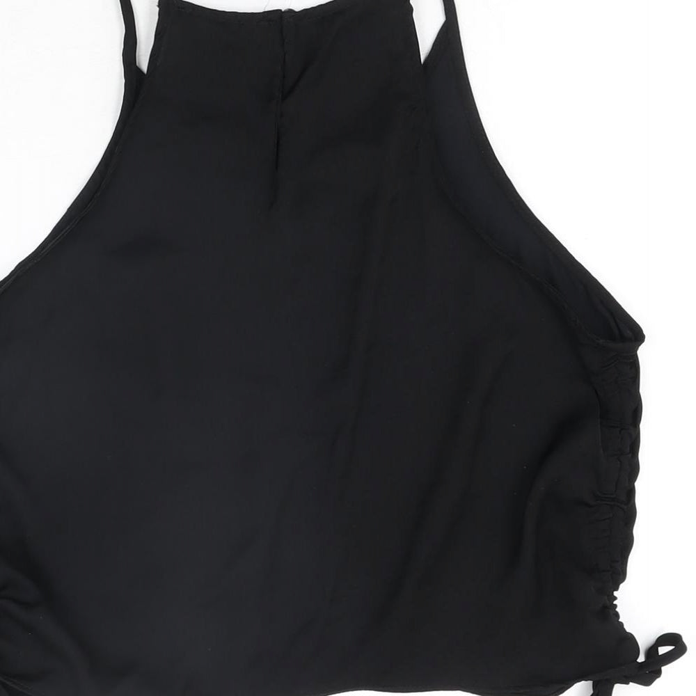 Womens UK Size M Zara Black Basic T-Shirt