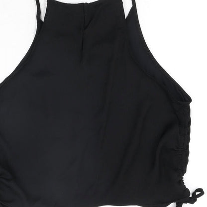 Womens UK Size M Zara Black Basic T-Shirt