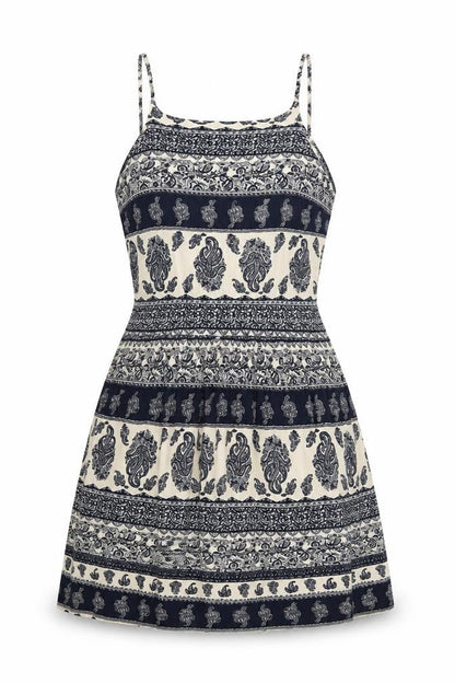 Parisian Collection Womens Blue Geometric Polyester Mini Size 8 Scoop Neck Zip