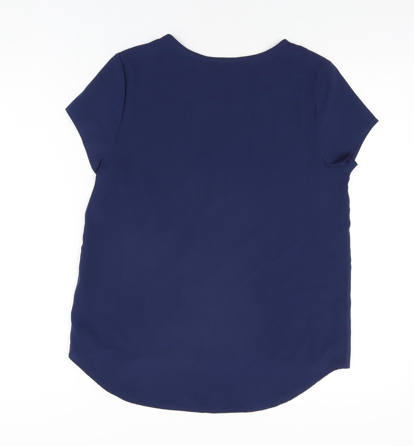 Womens UK Size 8 Fever Blue Basic T-Shirt