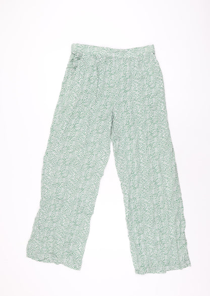 Womens UK Size S ICHI Regular Fit  Green Trousers
