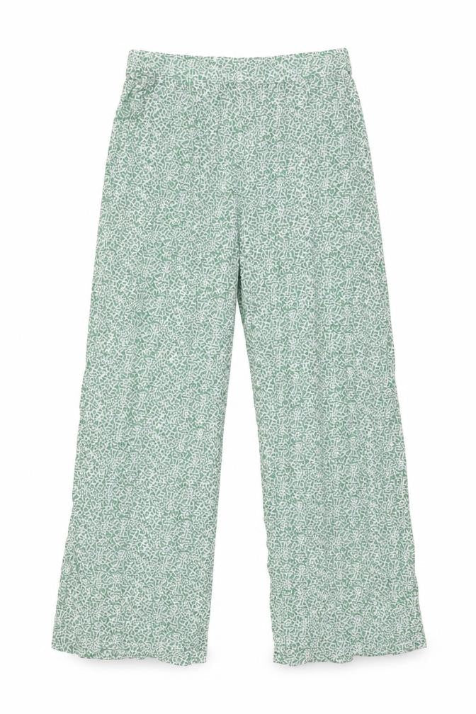 Womens UK Size S ICHI Regular Fit  Green Trousers