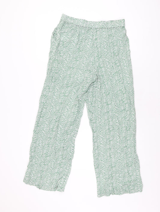 Womens UK Size S ICHI Regular Fit  Green Trousers