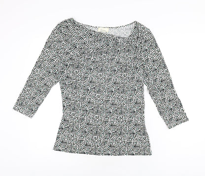 Womens UK Size M Linea White Basic T-Shirt