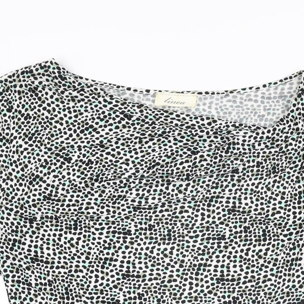 Womens UK Size M Linea White Basic T-Shirt