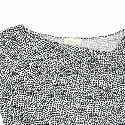 Womens UK Size M Linea White Basic T-Shirt