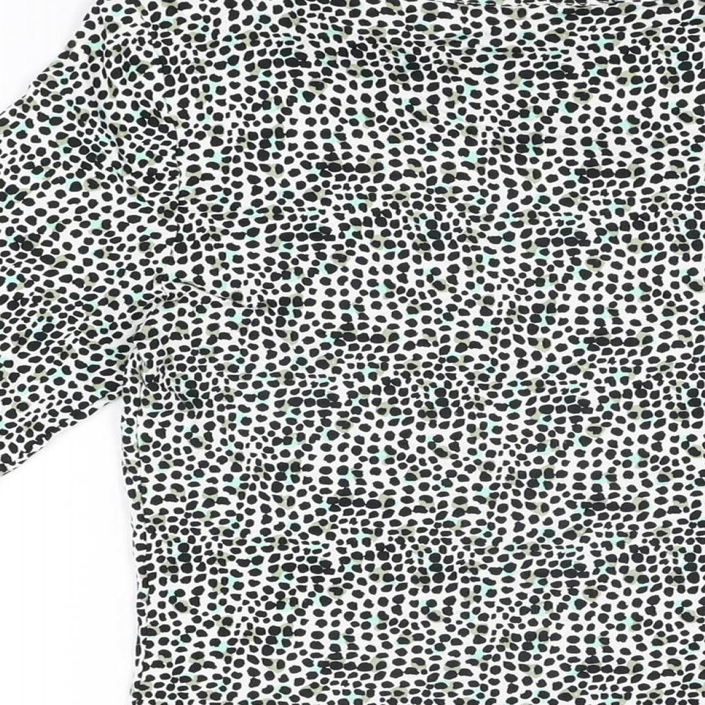 Womens UK Size M Linea White Basic T-Shirt