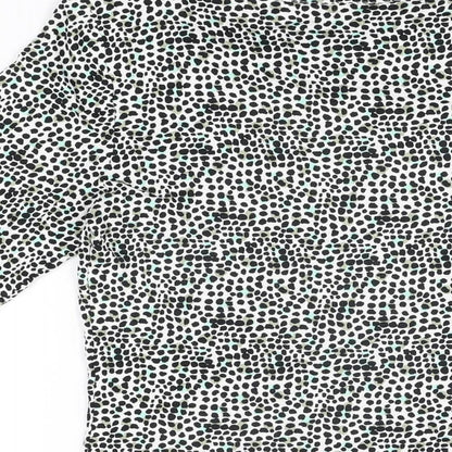 Womens UK Size M Linea White Basic T-Shirt