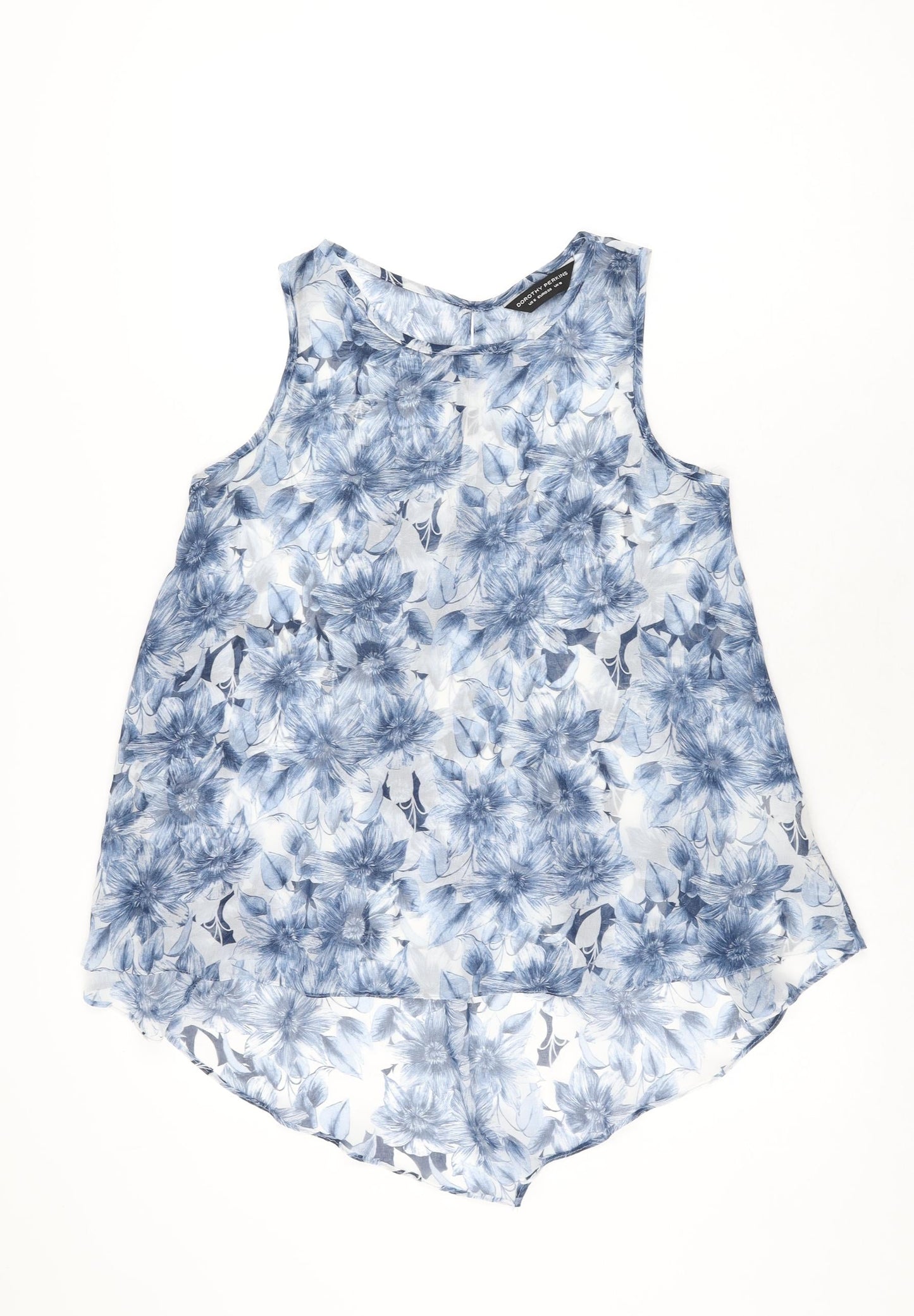 Womens UK Size 10 Dorothy Perkins Blue Basic T-Shirt