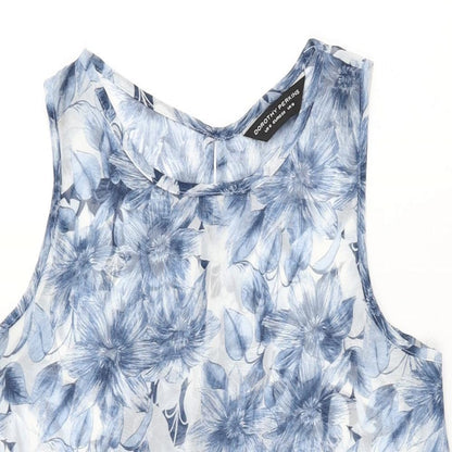 Womens UK Size 10 Dorothy Perkins Blue Basic T-Shirt