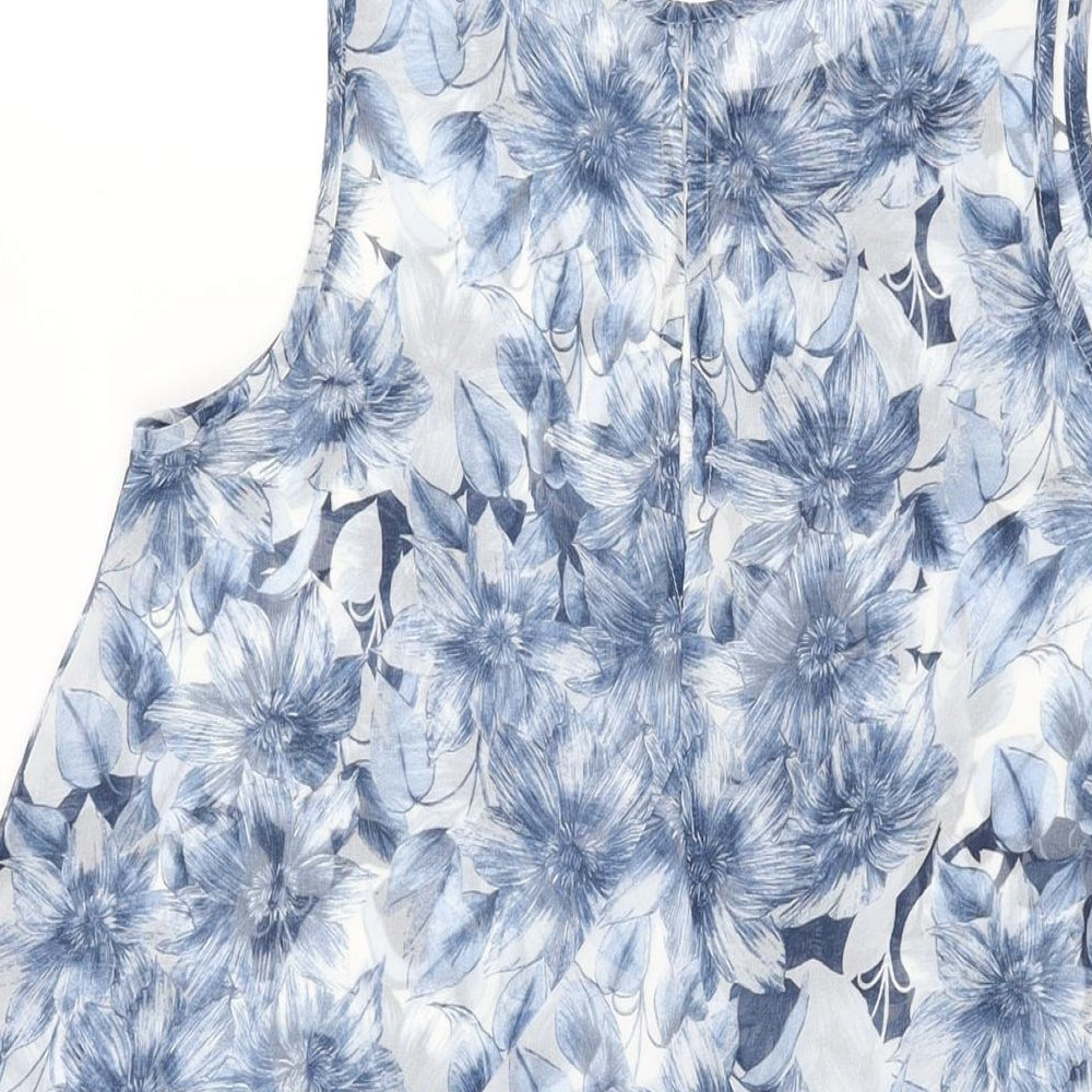 Womens UK Size 10 Dorothy Perkins Blue Basic T-Shirt