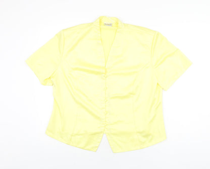 Womens UK Size 20 Roman Yellow Basic T-Shirt