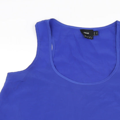 Womens UK Size 8 ASOS Blue Basic T-Shirt