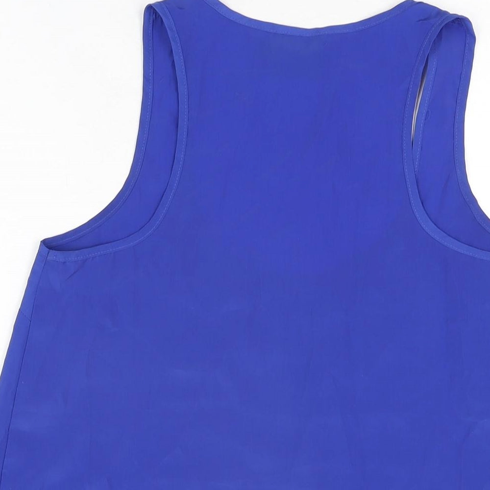 Womens UK Size 8 ASOS Blue Basic T-Shirt