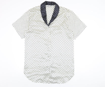 Womens UK Size 12 BHS Ivory Basic Button-Up