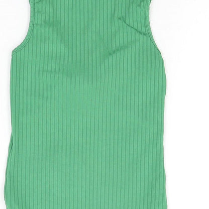 New Look Womens Green Polyester Bodysuit One-Piece Size 8 Snap