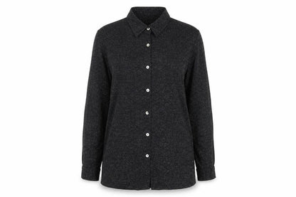 Modern Classics Womens Black Polyamide Basic Button-Up Size 16 Collared
