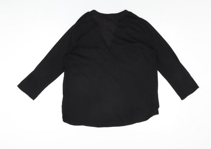 Womens UK Size S H&M Black Basic T-Shirt