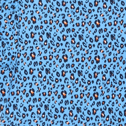 Marks and Spencer Womens Blue Animal Print Viscose Shift Size 18 Round Neck Pullover