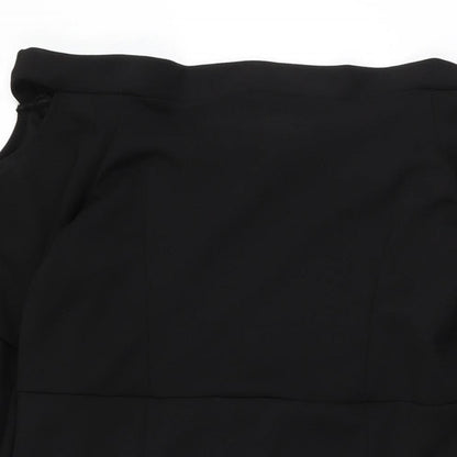 Lost Ink Womens Black Polyester Shift Size 18 Off the Shoulder Pullover