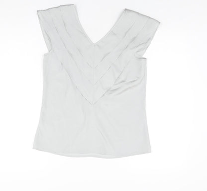 Womens UK Size 12 Et Vous Grey Basic T-Shirt