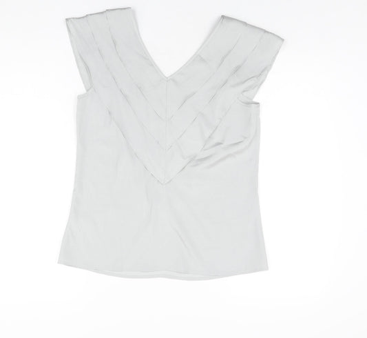 Womens UK Size 12 Et Vous Grey Basic T-Shirt