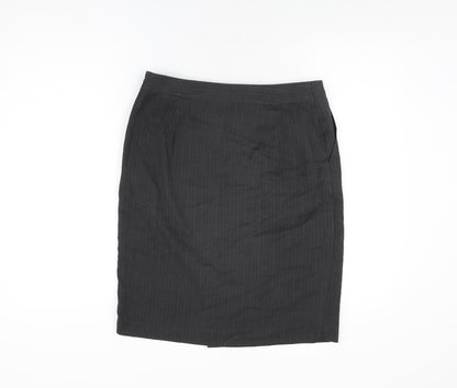 NEXT Womens Grey Polyester Straight & Pencil Skirt Size 10 Zip
