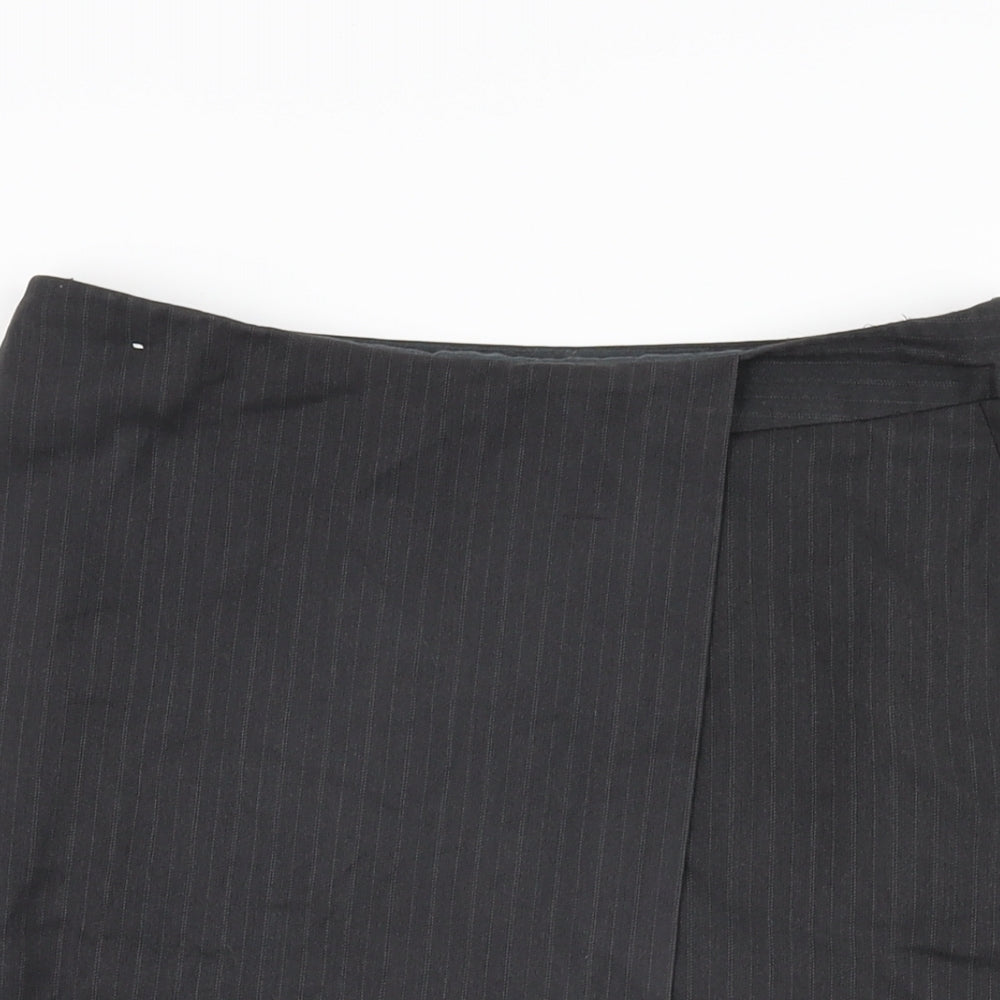 NEXT Womens Grey Polyester Straight & Pencil Skirt Size 10 Zip