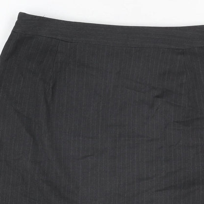 NEXT Womens Grey Polyester Straight & Pencil Skirt Size 10 Zip