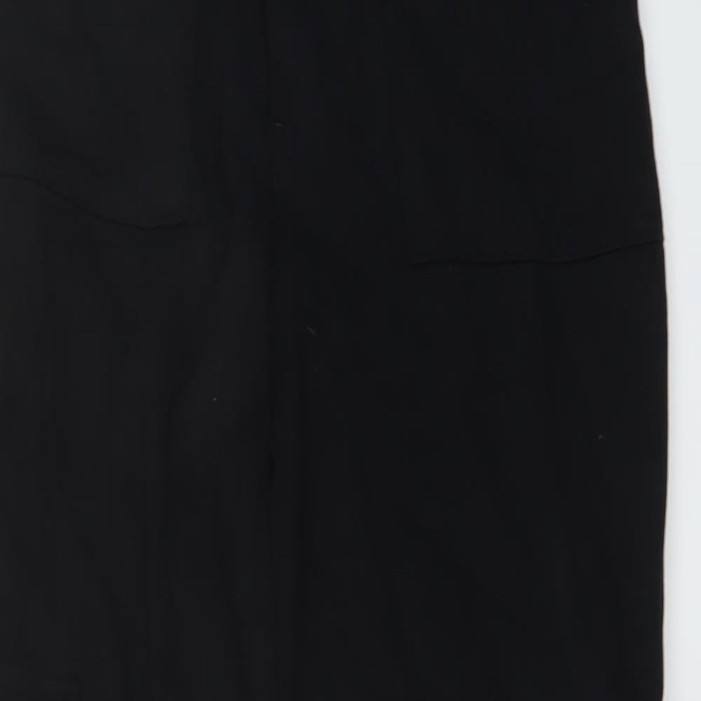 Womens UK Size 4 Boohoo Regular Fit Cargo Black Trousers