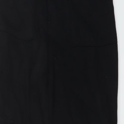 Womens UK Size 4 Boohoo Regular Fit Cargo Black Trousers
