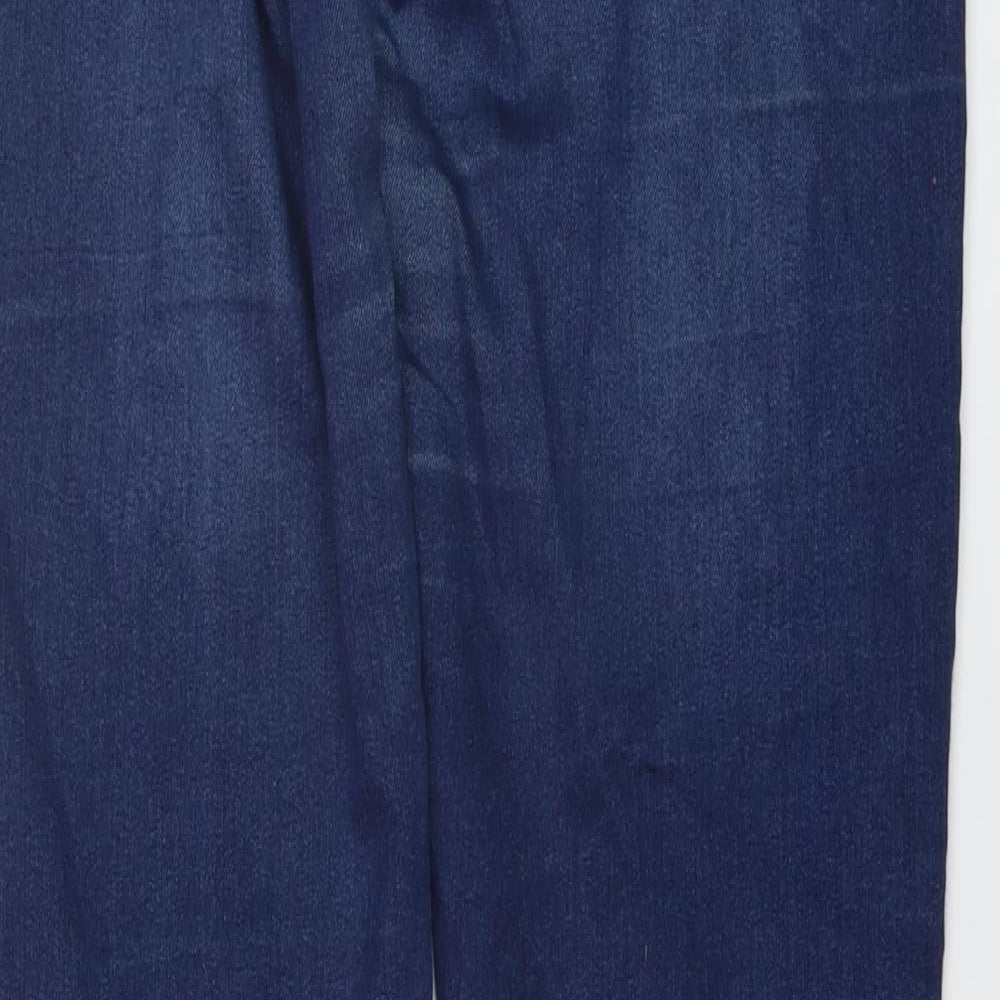 Denim & Co. Womens Blue Cotton Skinny Jeans Size 12 L32 in Regular Button