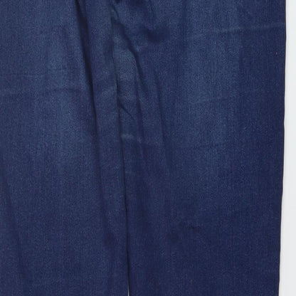 Denim & Co. Womens Blue Cotton Skinny Jeans Size 12 L32 in Regular Button