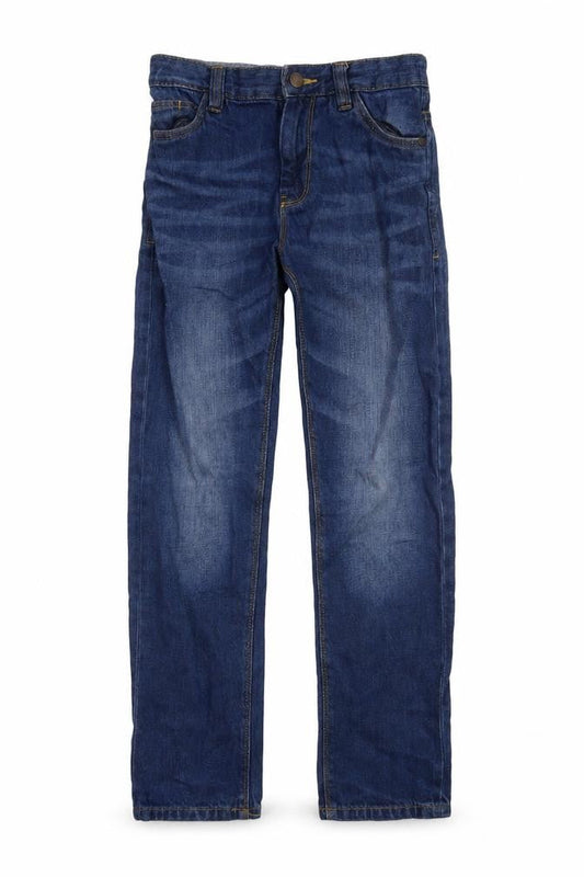 NEXT Boys Blue Cotton Straight Jeans Size 9 Months Regular Button