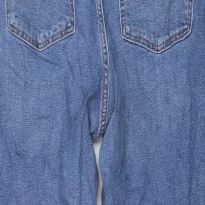 Hollister Womens Blue Cotton Mom Jeans Size 34 in L25 in Regular Button