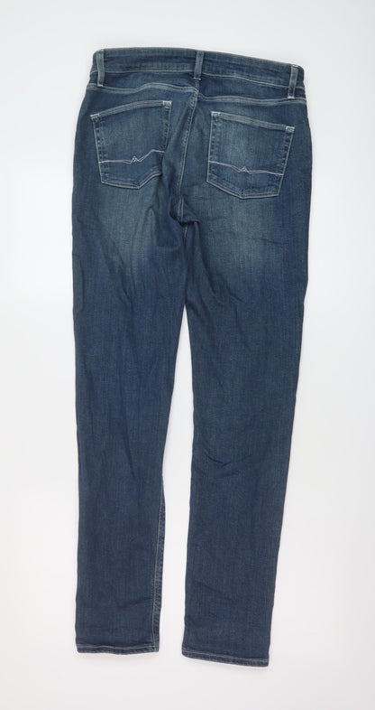 ASOS Mens Blue Cotton Skinny Jeans Size 30 in L32 in Regular Button