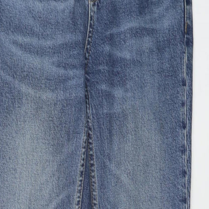 Womens UK Size 26 in Topman Regular Fit Straight Blue Jeans