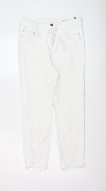 Womens UK Size 14 Marks and Spencer Regular Fit Skinny White Jeans