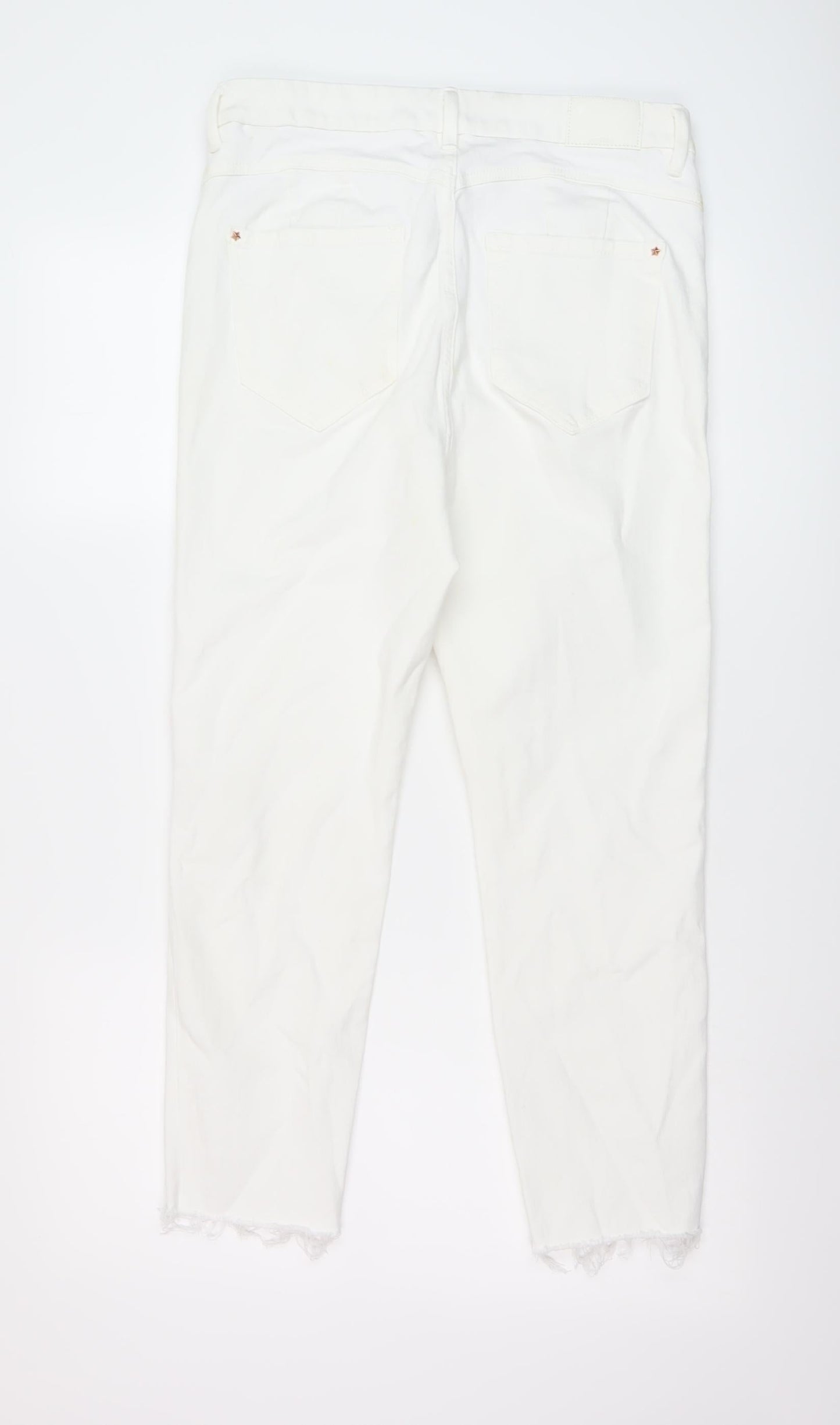 Womens UK Size 14 Marks and Spencer Regular Fit Skinny White Jeans