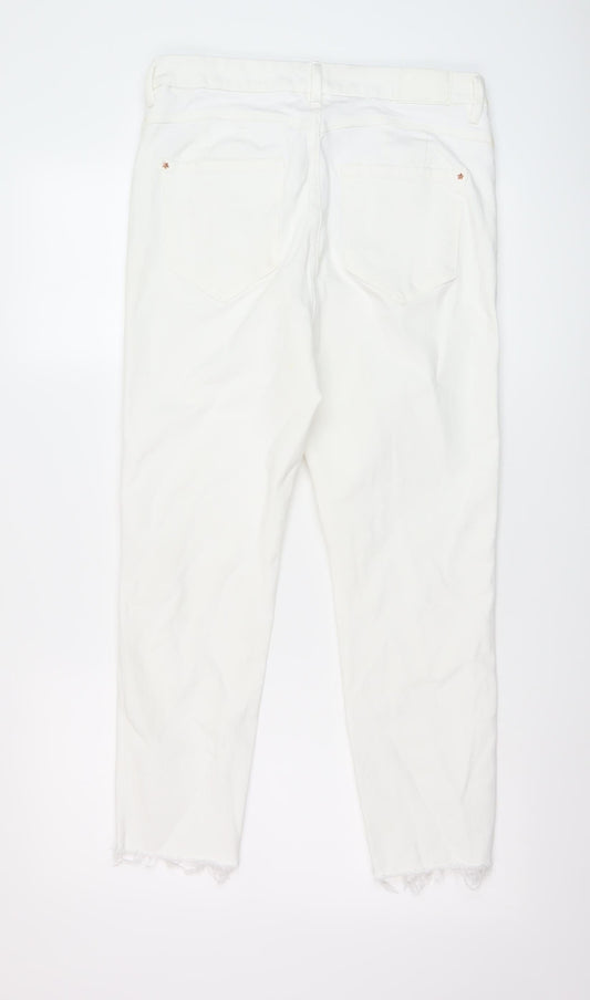 Womens UK Size 14 Marks and Spencer Regular Fit Skinny White Jeans