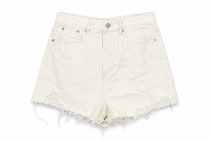 Glassons Womens Beige Cotton Mom Shorts Size 10 L3 in Regular Button