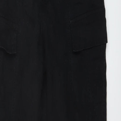 Womens UK Size 8 H&M Regular Fit  Black Trousers