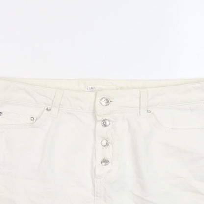 Womens UK Size S Zara Mini Denim Skirt