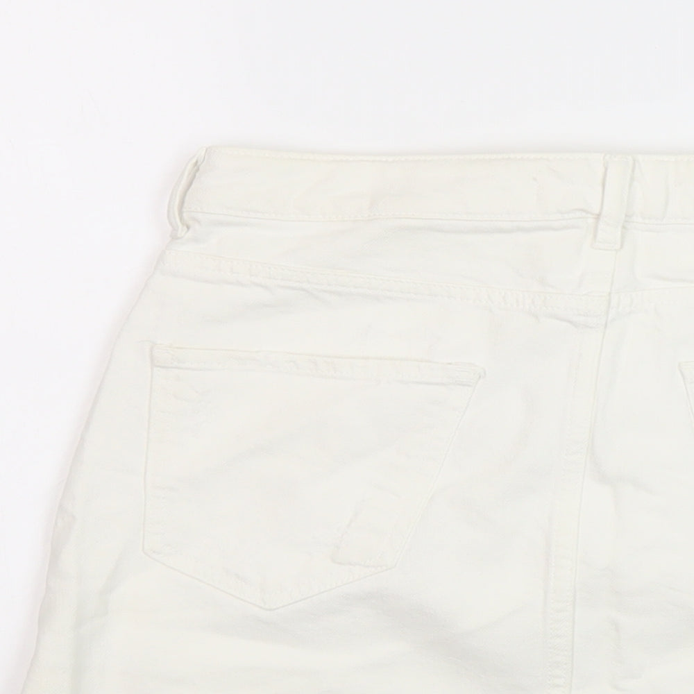 Womens UK Size S Zara Mini Denim Skirt