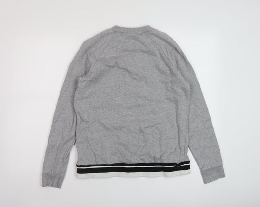 Reebok Womens Grey Cotton Pullover Sweatshirt Size M Pullover
