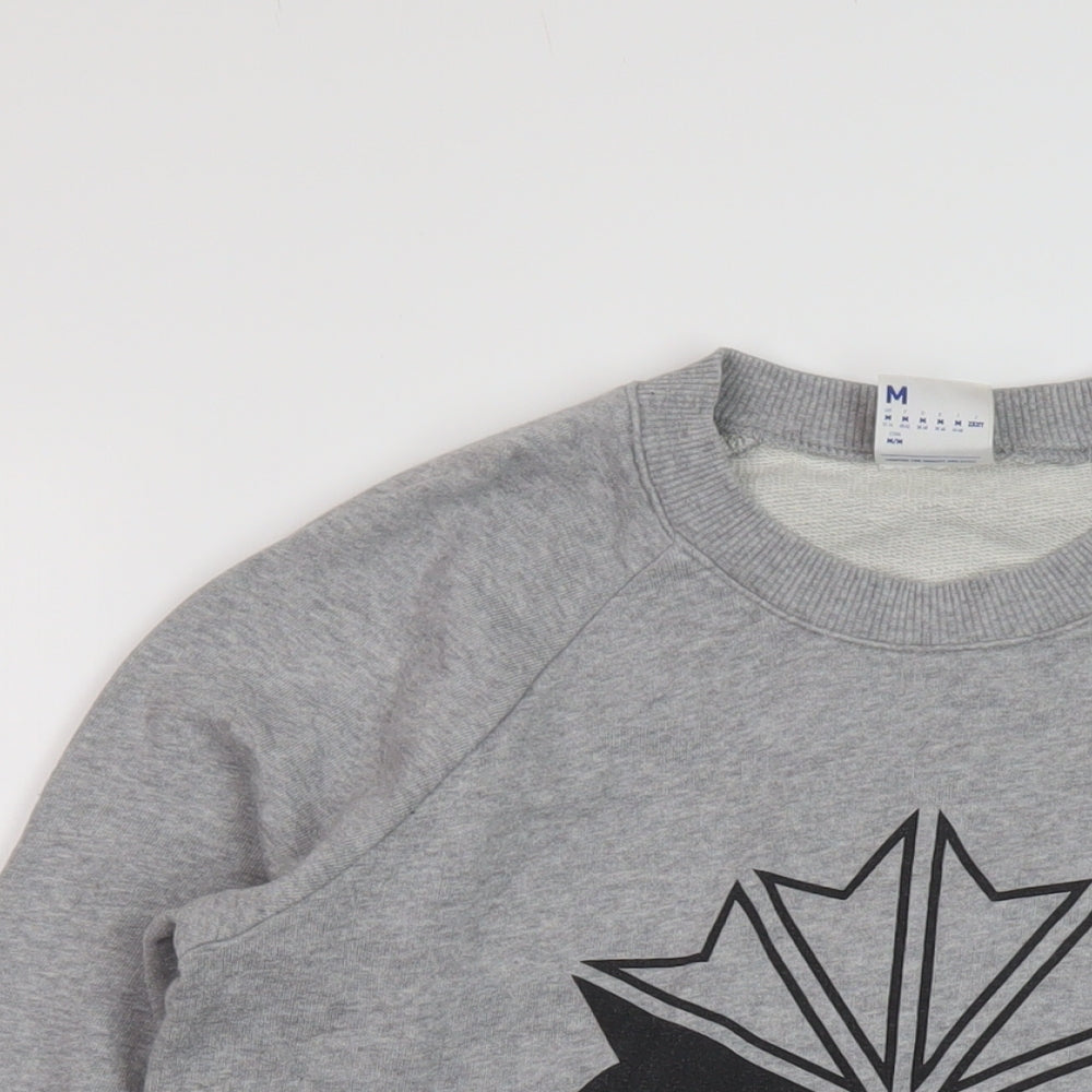 Reebok Womens Grey Cotton Pullover Sweatshirt Size M Pullover